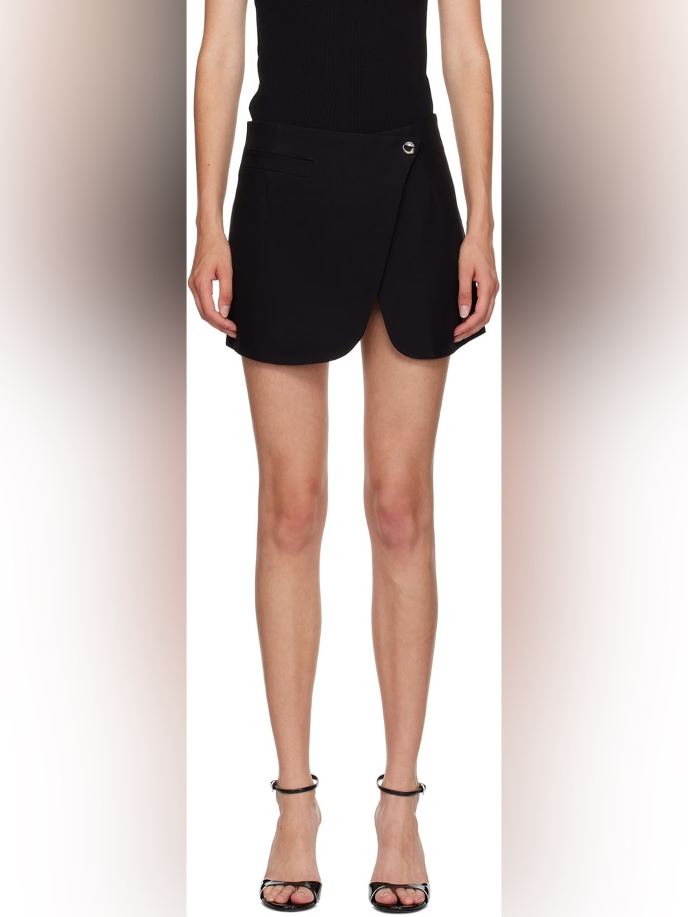 COPERNI • Black Tailored Wrap Mini Skirt